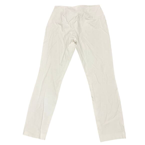 Elie Tahari White Side Zip Trousers Women’s 6 Straight Leg Minimalist Work Pants - Picture 9 of 9